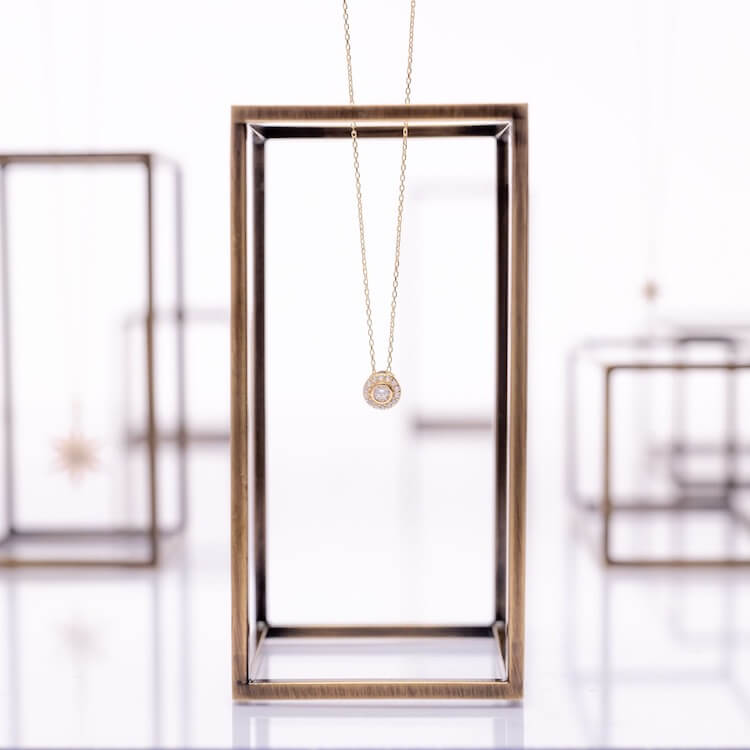 Gold-Halskette-Zirkonia