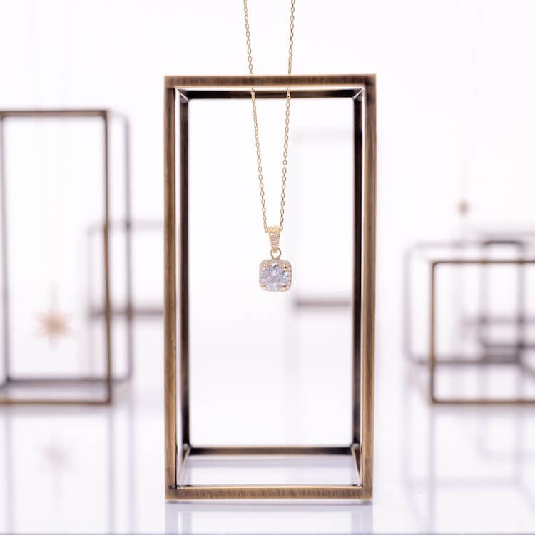 Gold-Halskette-Ice-Zirkonia